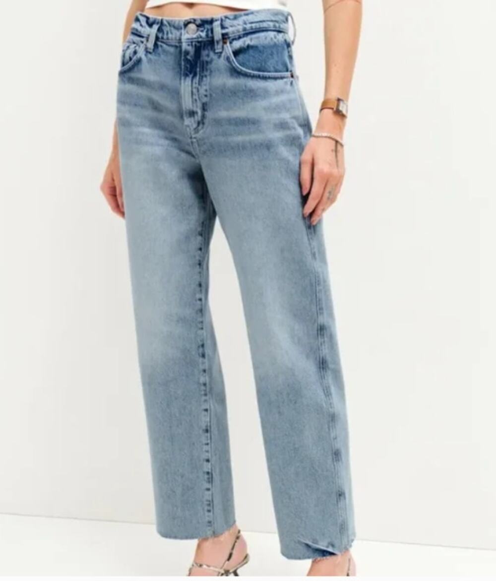 Reformation Val 90s Mid Rise Straight Cropped Jeans Manzanita Womens Size 28